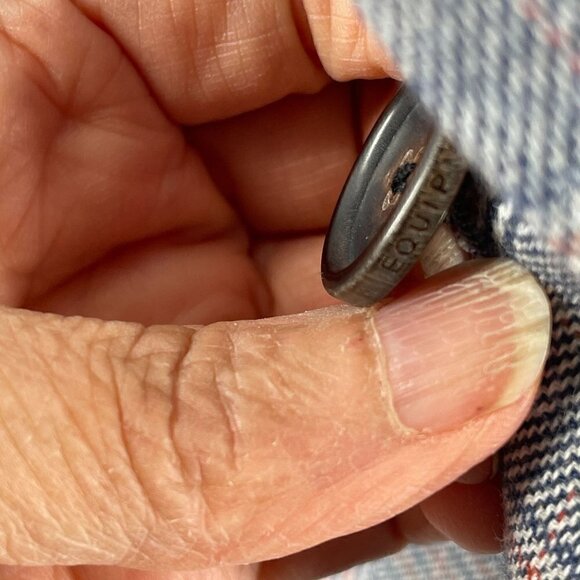 NWT Equipment Jeanne Longline Blazer Blue Glen Plaid One Button Wool-Blend 8 - Picture 9 of 13